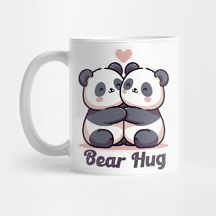 Couple Panda Bear in Love Print art illustration Panda Valentines gifts Mug